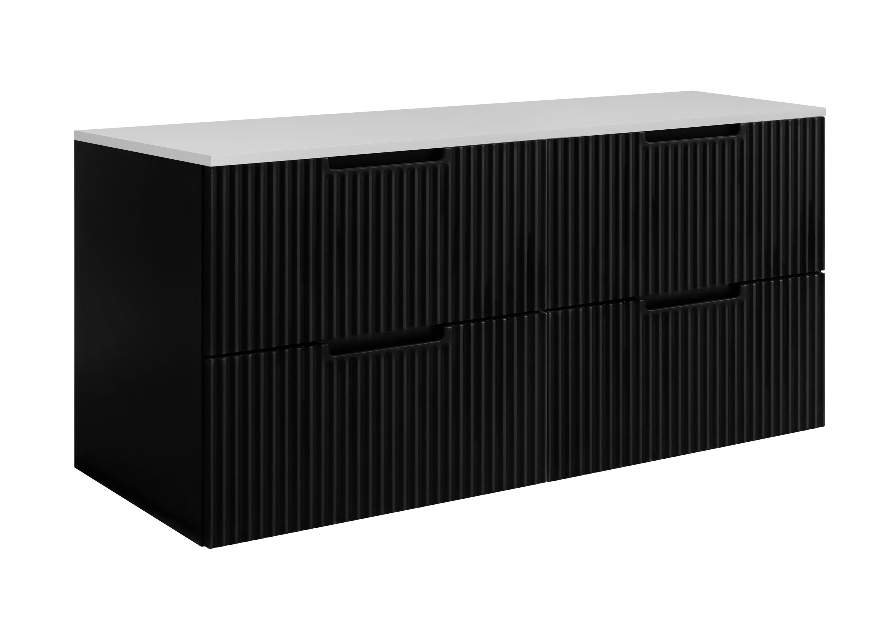 Szafka łazienkowa, czarno-biała, 120 (2 x 60) x 58,6 x 46 cm