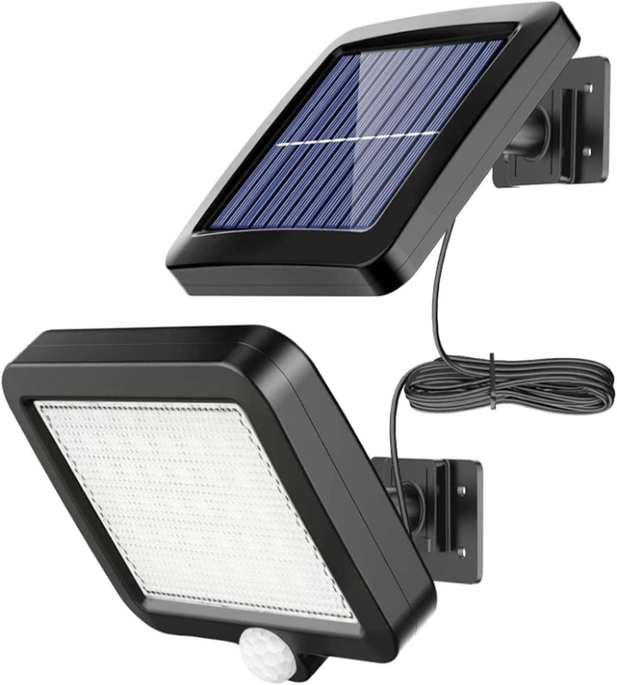 Lampa solarna zewnętrzna, lampa solarna zewnętrzna 56 LED z czujnikiem ruchu, wodoodporna IP65, kąt świecenia 120°, stosowana w ogrodach.