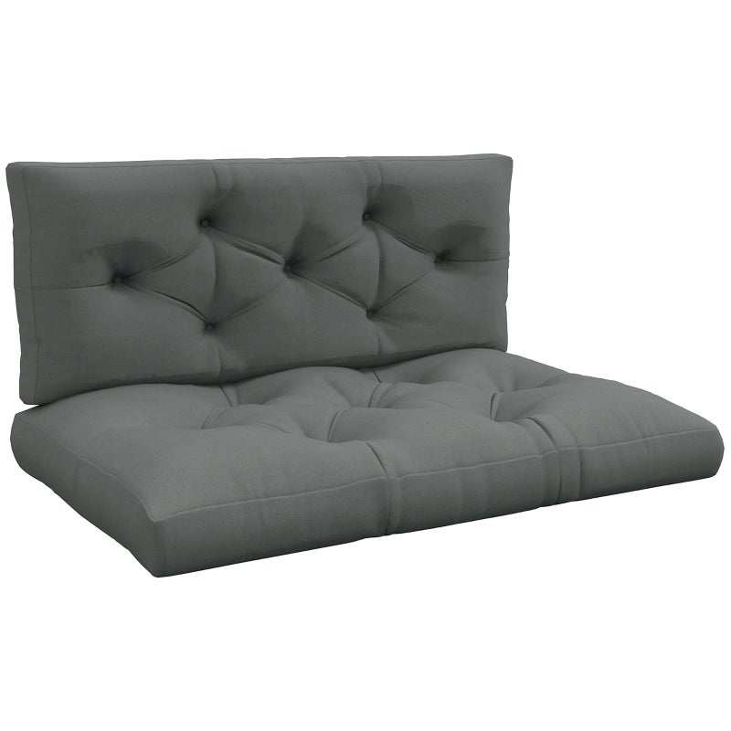 Sofa 120 x 80 x 10 cm, szary, poliester, do ogrodu, na taras i balkon, do codziennego użytkowania, funkcjonalny element wyposażenia