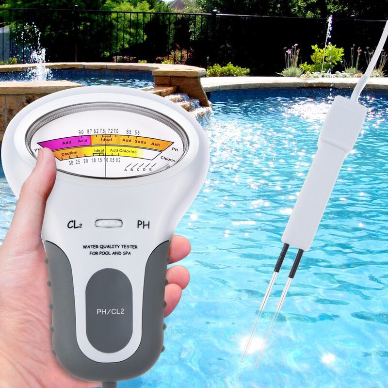 Elektroniczny tester jakości wody basenowej do pomiaru pH i chloru