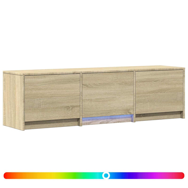 Szafka RTV z LED 140 x 34 x 40 cm Dąb Sonoma