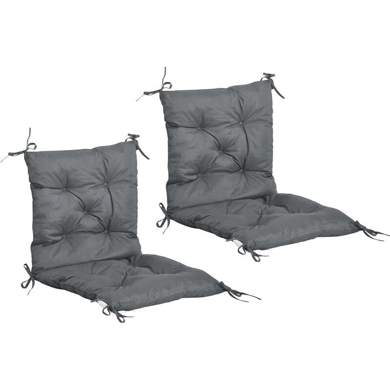 Zestaw 2 poduszek-materacy na siedzisko i oparcie 2 w 1 do krzesła, fotela, zapewniających wysoki komfort, 100 dł. x 45 szer. x 8 wys. cm, szary
