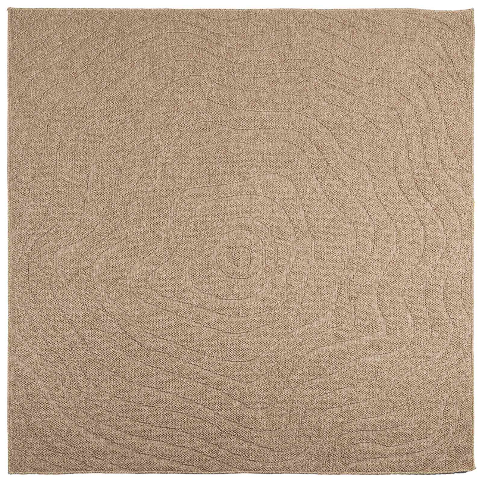 Dywany pokojowe Moiré AGIRA Naturalny 240 x 240 cm Poliester