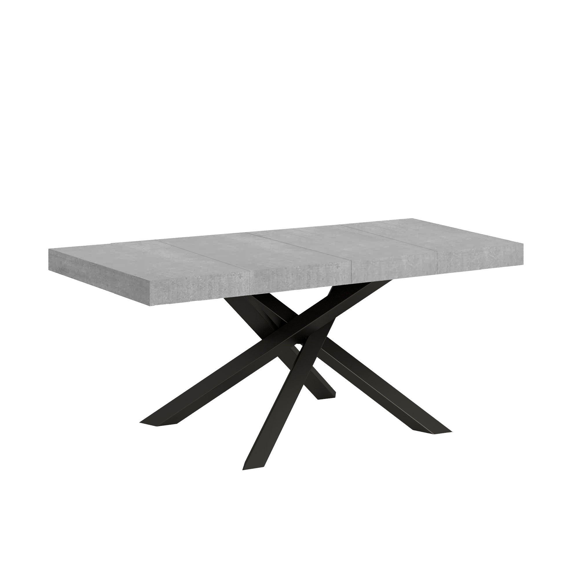 Stół rozkładany 90x130/234 cm Volantis Premium Cement rama Antracyt