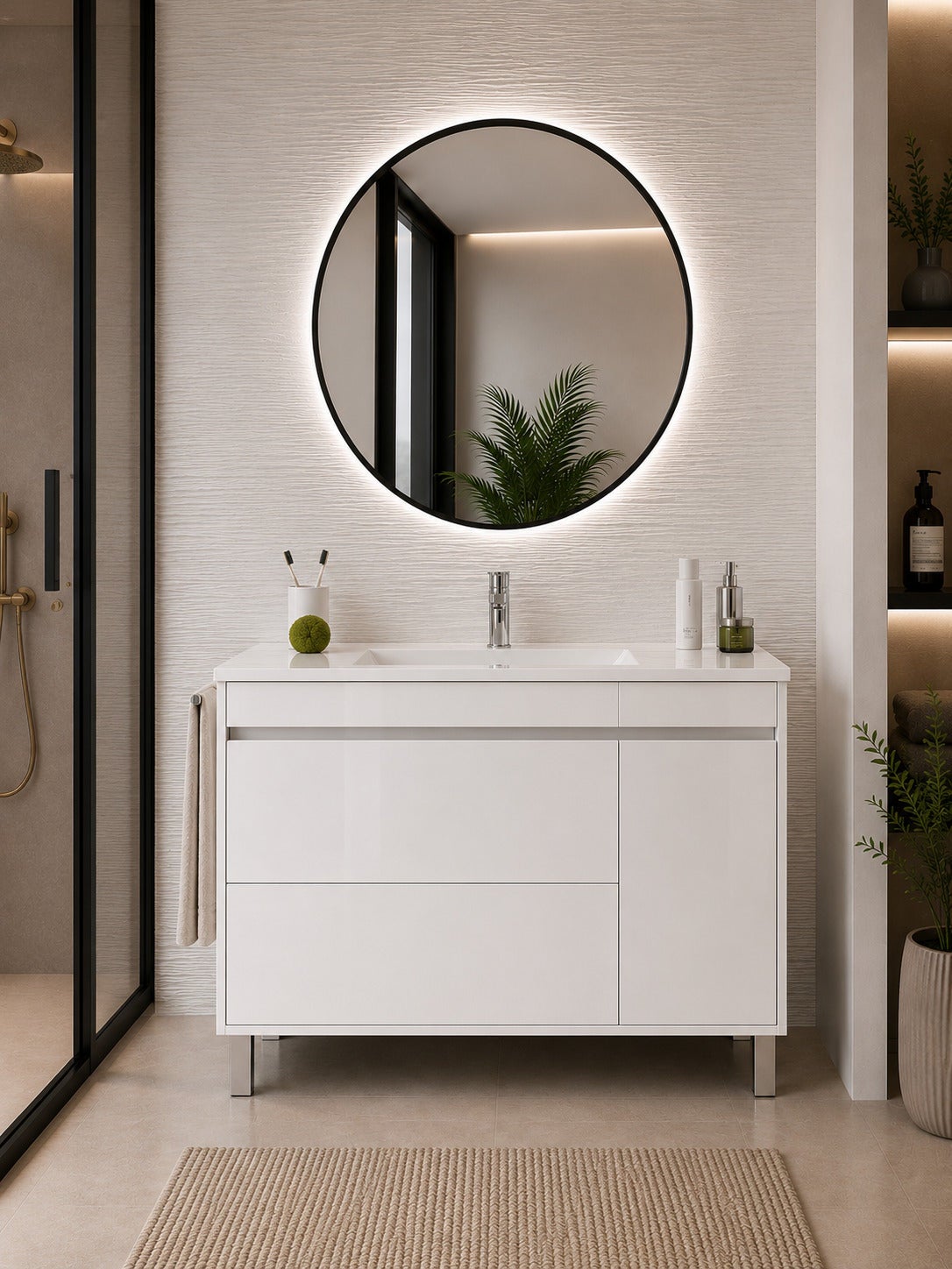 Szafka łazienkowa z umywalką ORIGENBATH CAPRERA bez lustra 100x45 cm biały