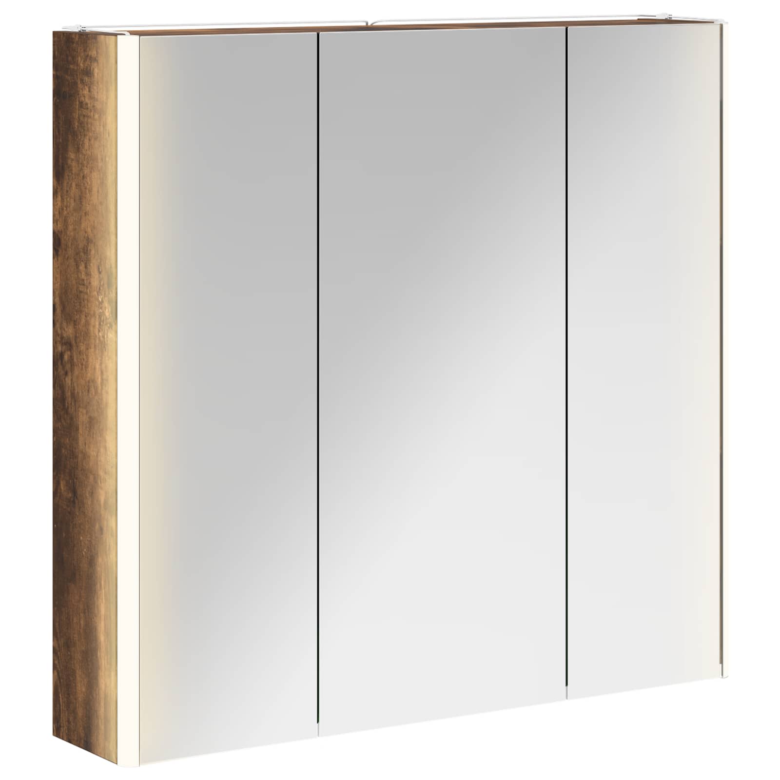 Szafka z lustrem do łazienki Dąb wędzony 73.5 x 15.5 x 70 cm
