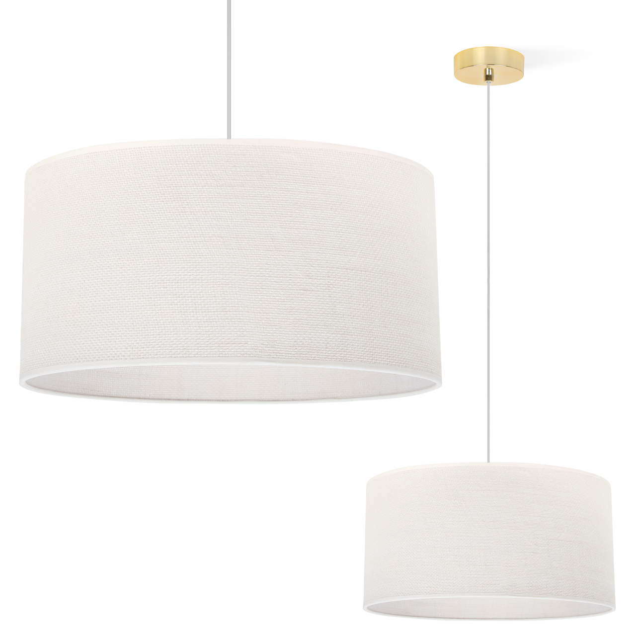 Lampa sufitowa wisząca Light Home LH Juta walec 1xE27 złoty 35cm