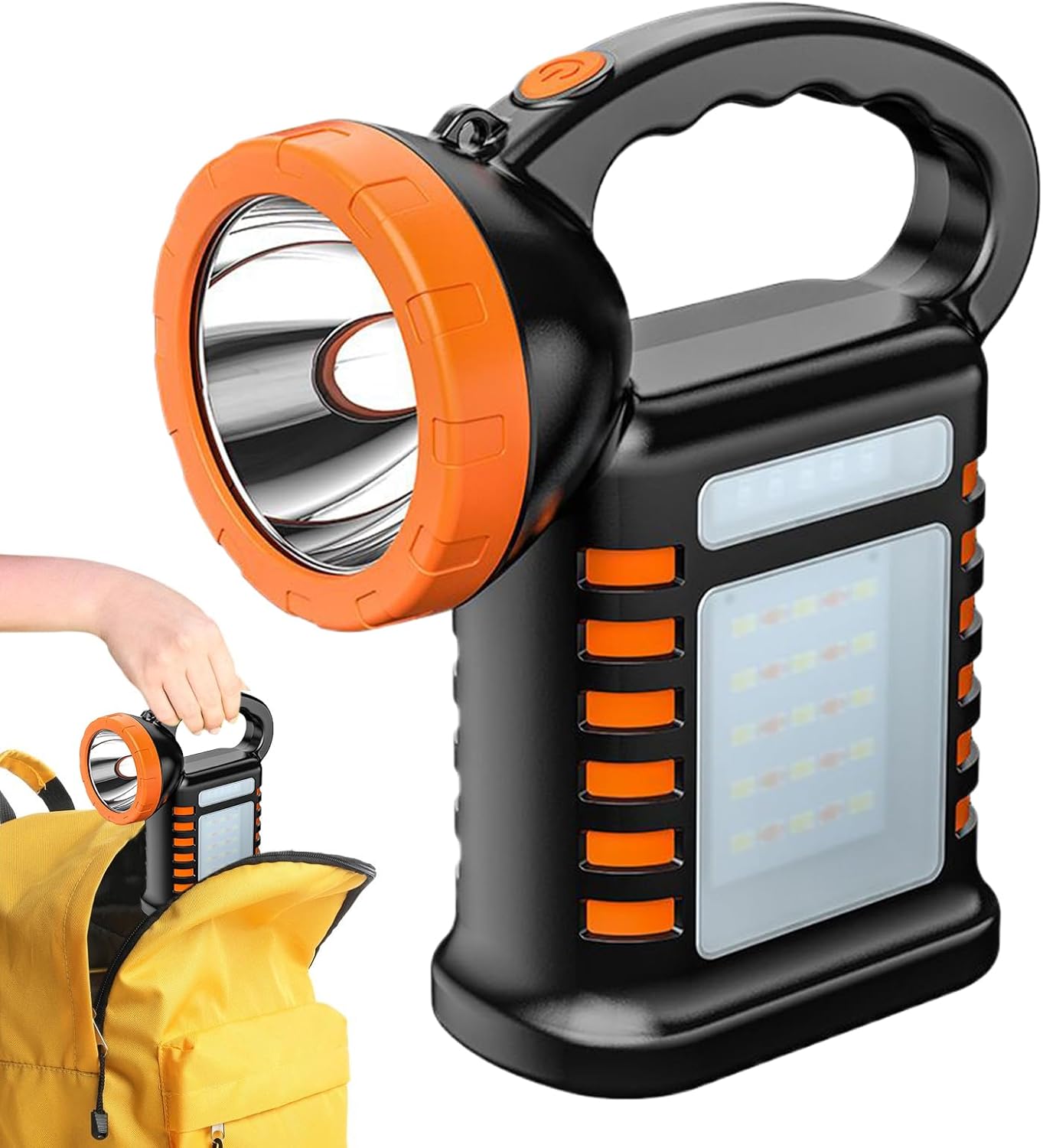 3 tryby pracy Lampa robocza LED – Ładowalna, solarna latarka – Wodoszczelna, jasna, wielofunkcyjna latarka survivalowa dla mechanika