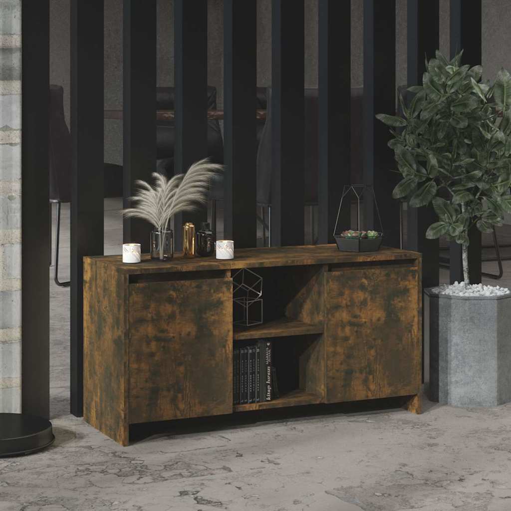 Szafka pod TV, przydymiony dąb, 102x37,5x52,5 cm vidaXL