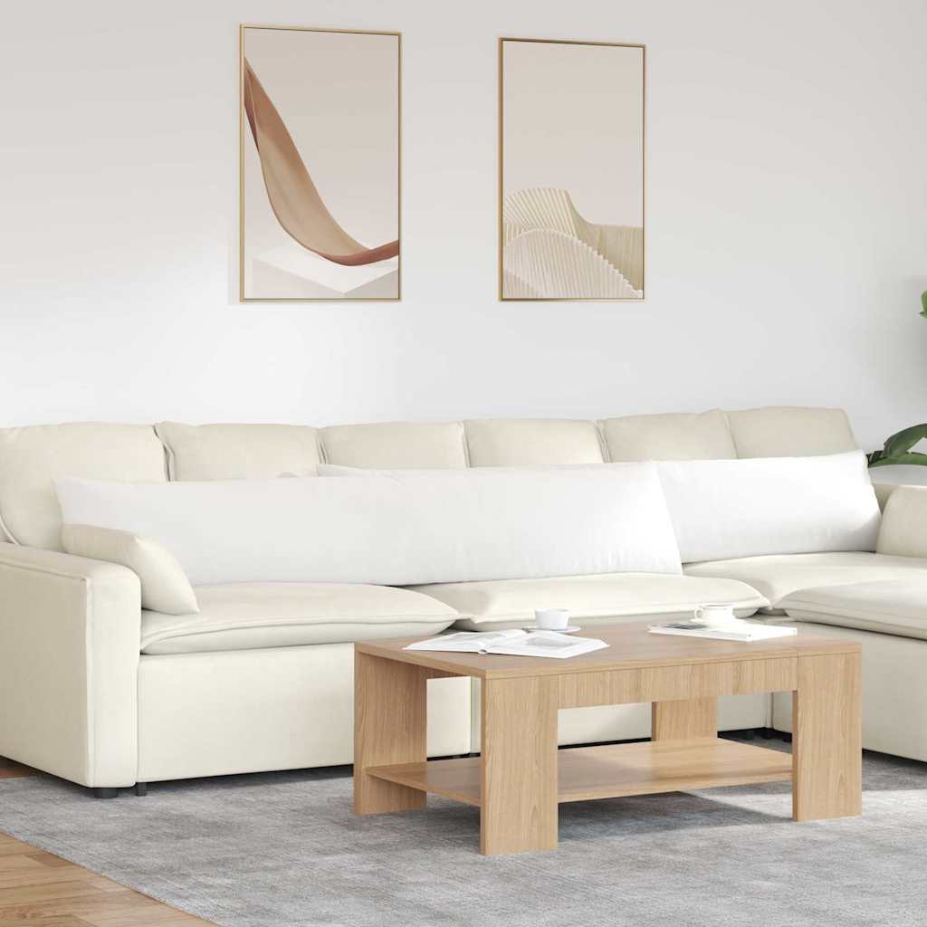 Poduszki na sofę 2 pcs Biały 200 x 40 cm tkanina vidaXL