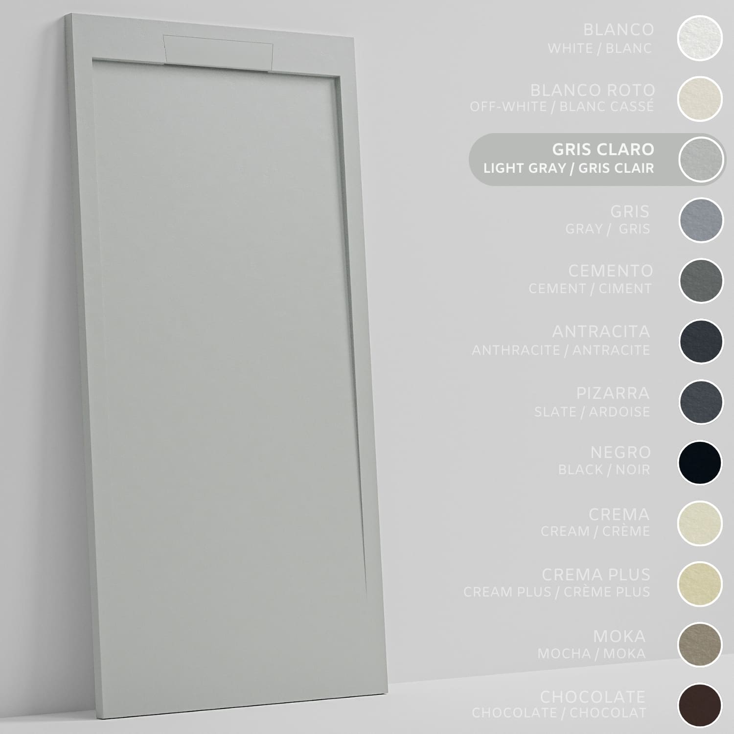 SOULHOME Brodzik prysznicowy– Żywica– Gel Coat– Gładka/Kamienna tekstura – Antypoślizgowy – jasnoszary– 120x80- Niski 3cm– Elegancki SAME