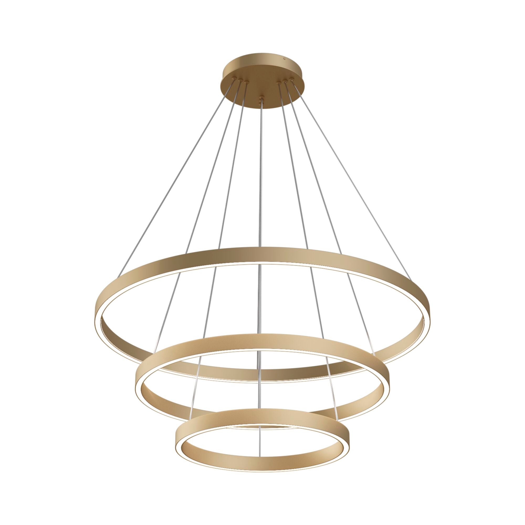 Lampa wisząca Rim mosiężno-złota LED 115W 4000K 6100lm wym: 120 x 80 x 120 cm aluminium Maytoni