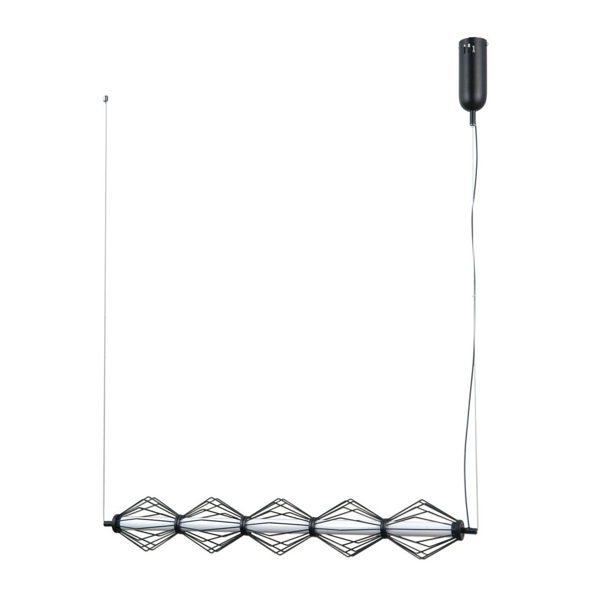 Lampa wisząca SEVIL LED 25W Ciepła biel 1288lm czarna matowa wym: 120 x 89 x 12,5 cm Italux