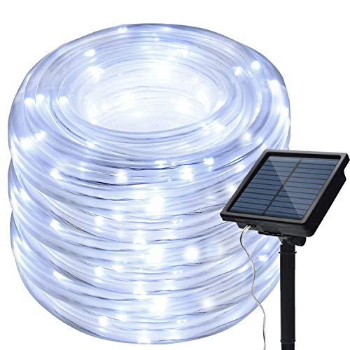 30-meter 300-LED zasilany energią słoneczną copper-przewód girlanda świetlna, zewnętrzny wodoodporny ogród dekoracja, biały Kolor