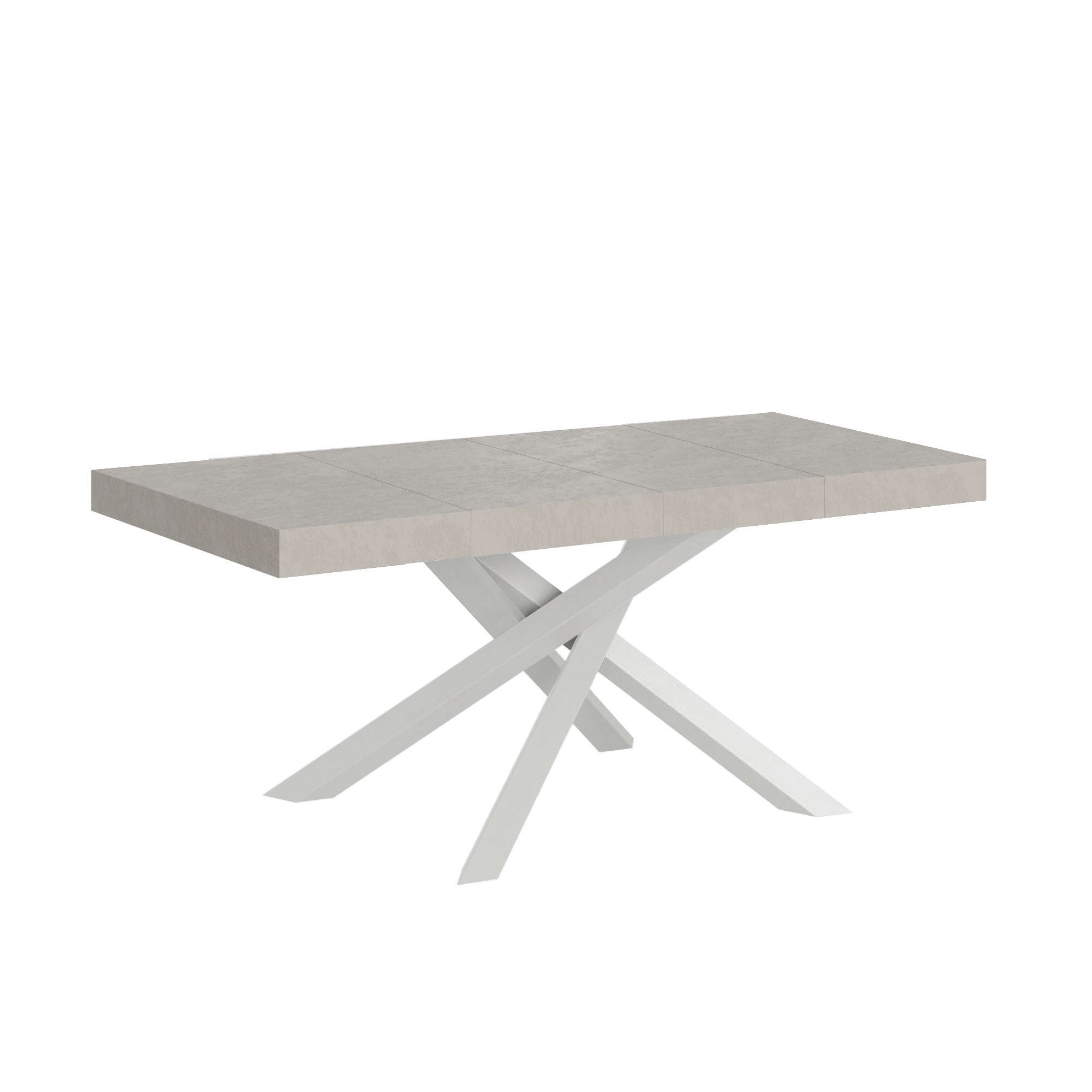 Stół rozkładany Volantis Premium Cashmere 140/244x90 cm z białymi nogami