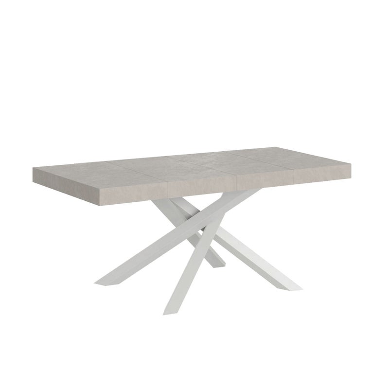 Stół rozkładany Volantis Premium Cashmere 140/244x90 cm z białymi nogami