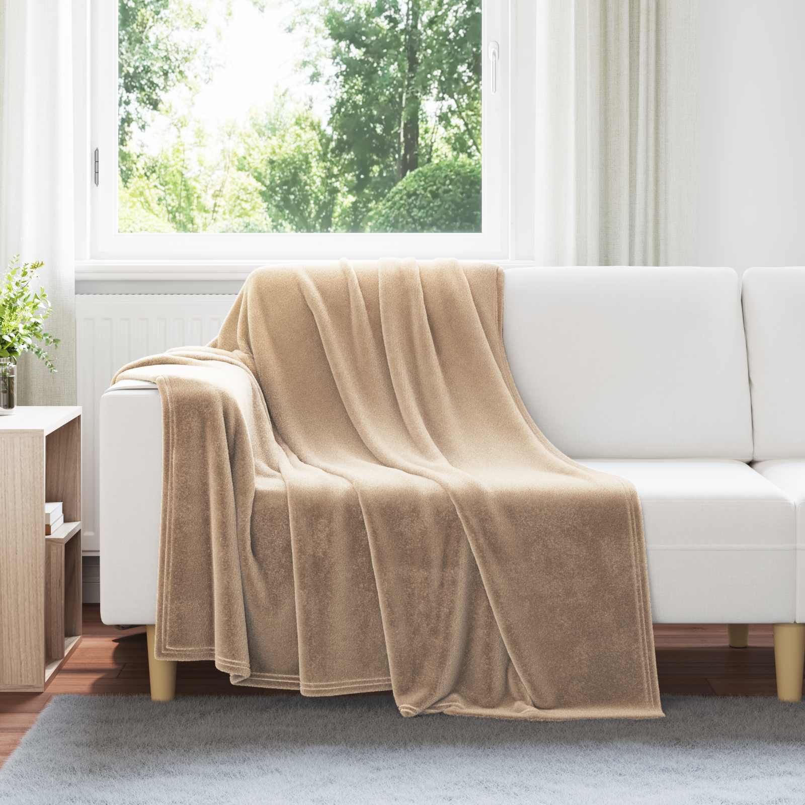 Koce narzutowe 6 pcs Camel 150 x 200 cm Polar vidaXL