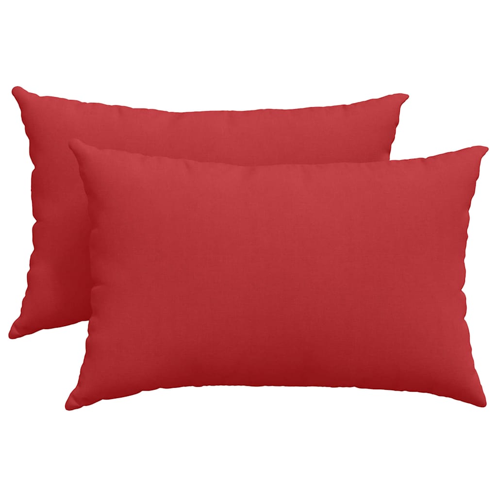Poduszki na sofę 2 pcs Czerwony 60 x 40 cm tkanina