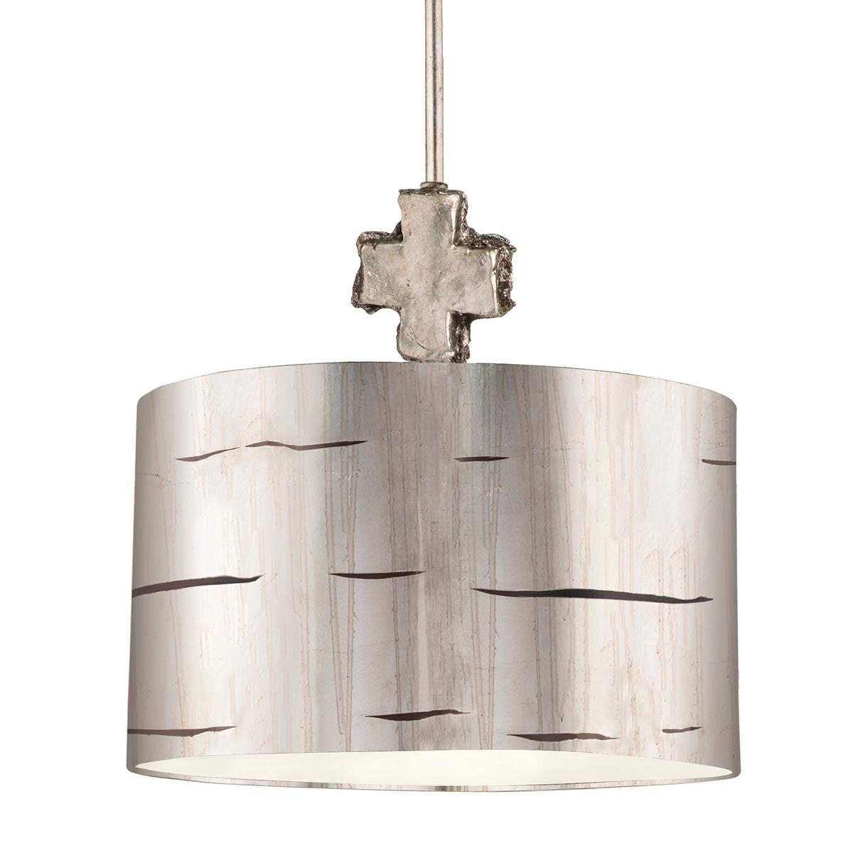 Lampa wisząca designerska srebrna Fragment 1xE27 100W Flambeau