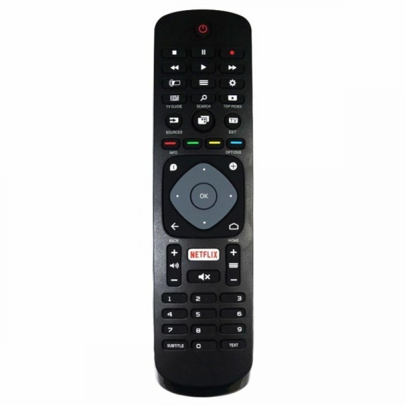 Uniwersalny pilot Philips do telewizorów Smart TV z funkcją Netflix, zamiennik, czarny