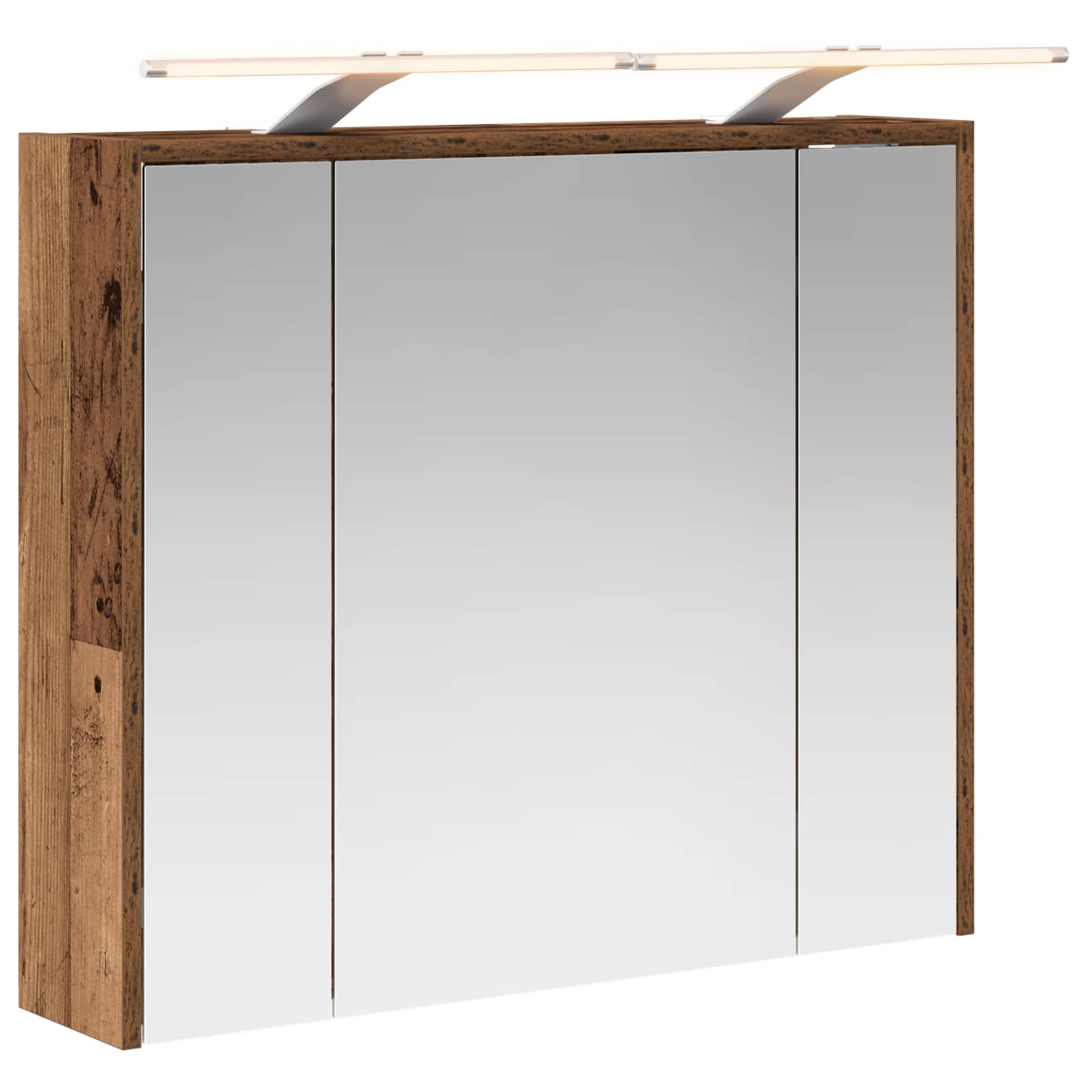Szafka z lustrem do łazienki Stare drewno 73,5 x 16 x 62,5 cm