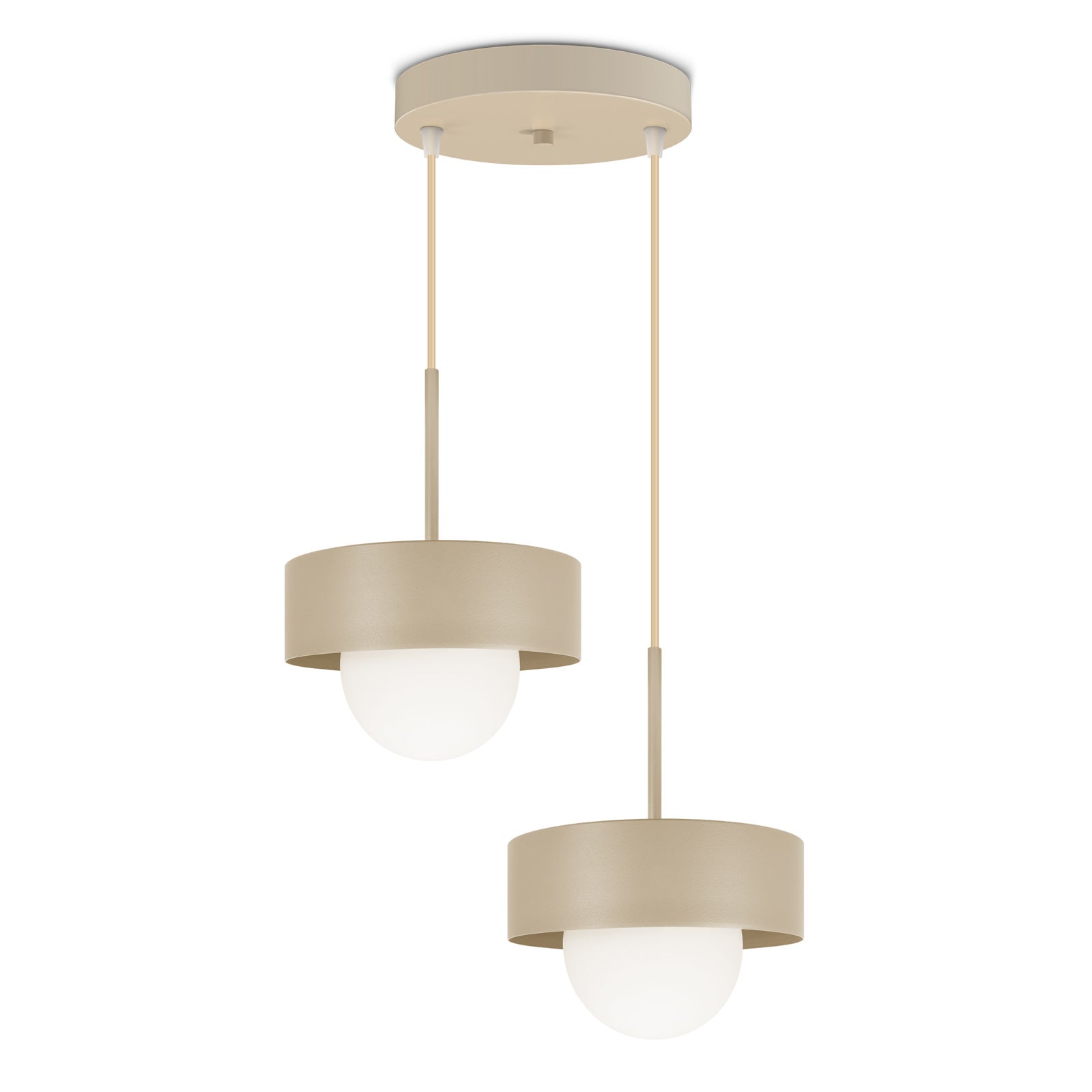 Lampa wisząca sufitowa żyrandol loft beżowa g9 szklane kule modern luxolar