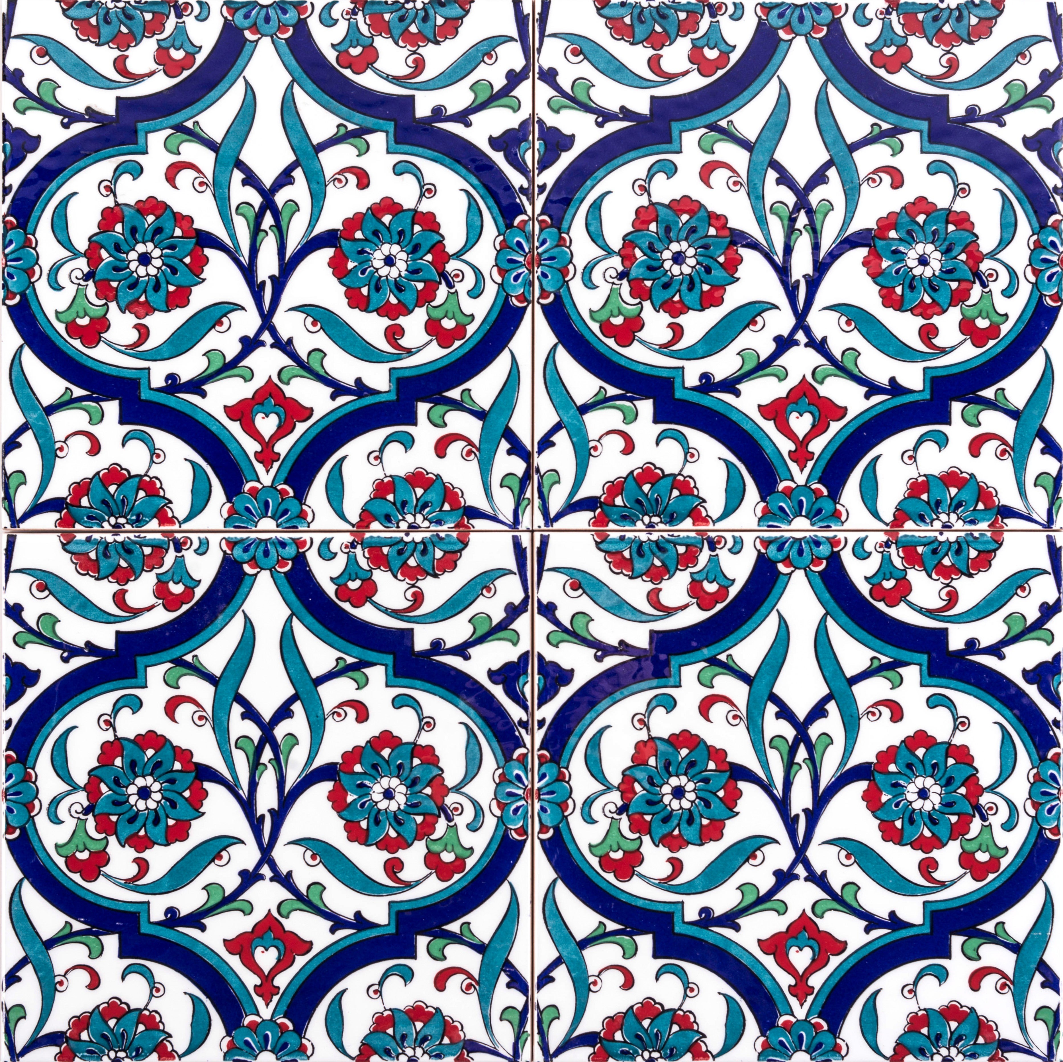 Cerames – płytki Iznik 20×20 cm "Toygar" – opakowanie 12 szt. (0,48 m²) – płytki ceramiczne z orientalnymi motywami.