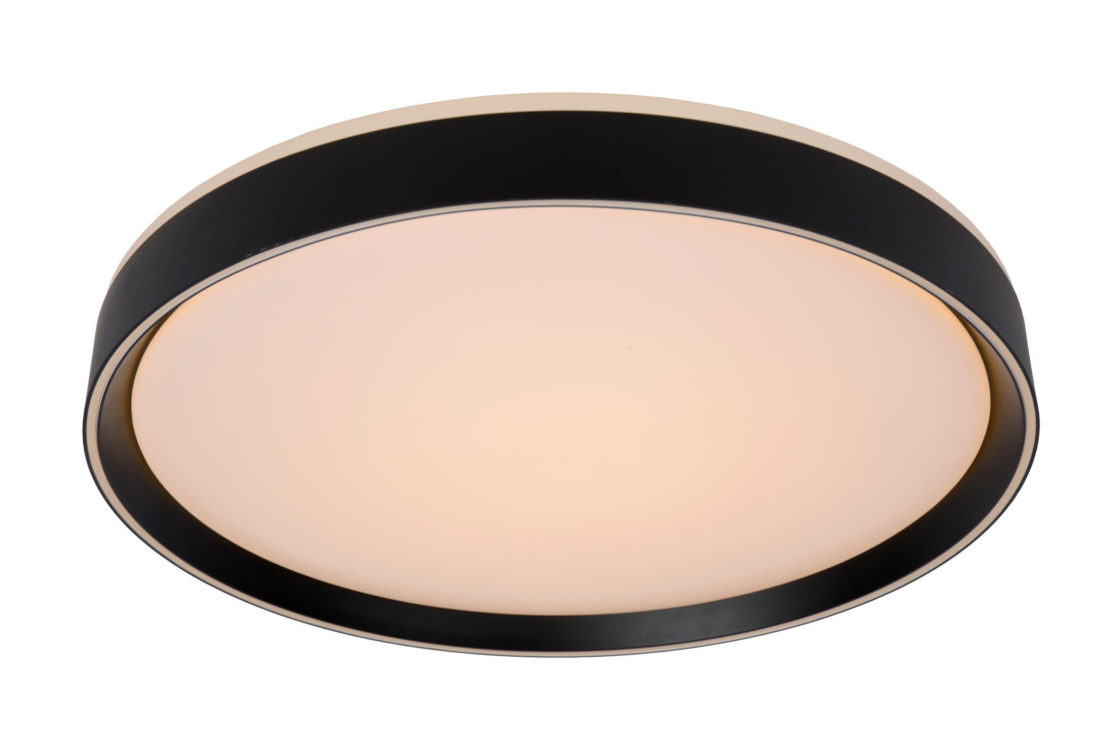 Plafon okrągły NURIA LED 36W Ciepła biel 2880lm czarno-biały wym:7,5x50x50cm IP20 Lucide