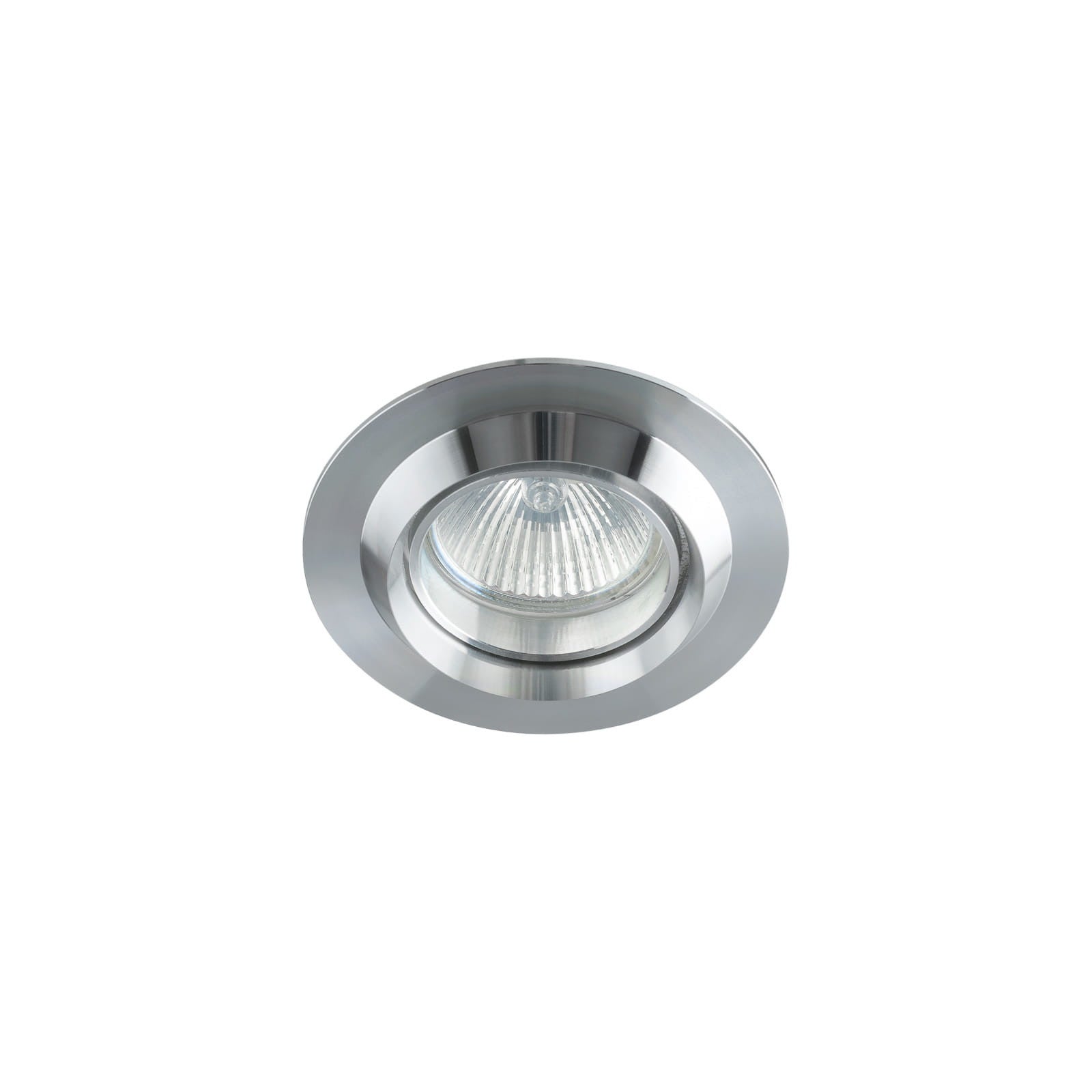 Oprawa sufitowa wpuszczana oczko Dolero srebrny satyna 1xGX5.3x50W okrągła IP20 wym: 10 x 10 cm metal Italux