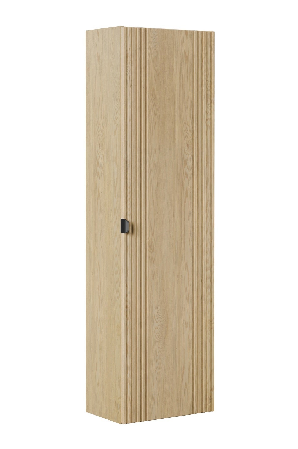 Słupek łazienkowy OVALIA 140 cm dąb Cremona ryflowany front wiszący MDF
