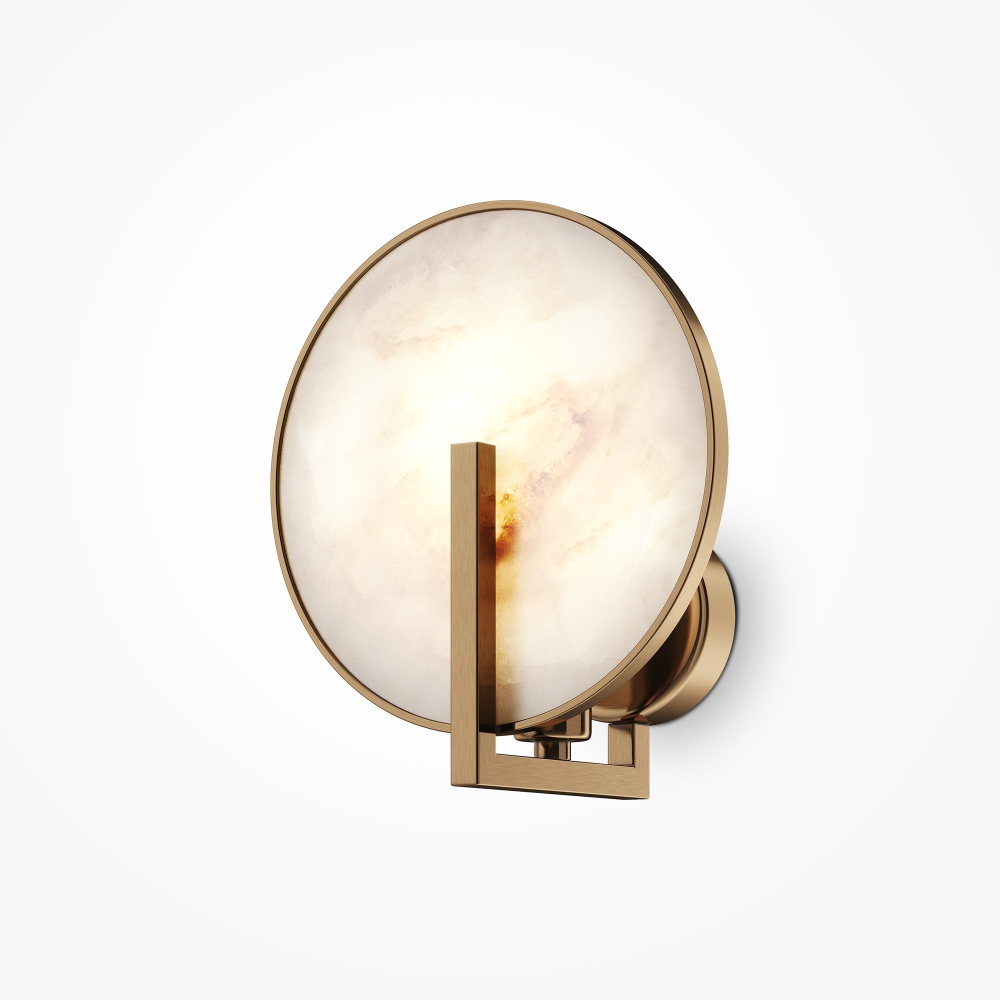 Lampa ścienna złota z marmurową płytką Marmo Maytoni MOD099WL-01G2