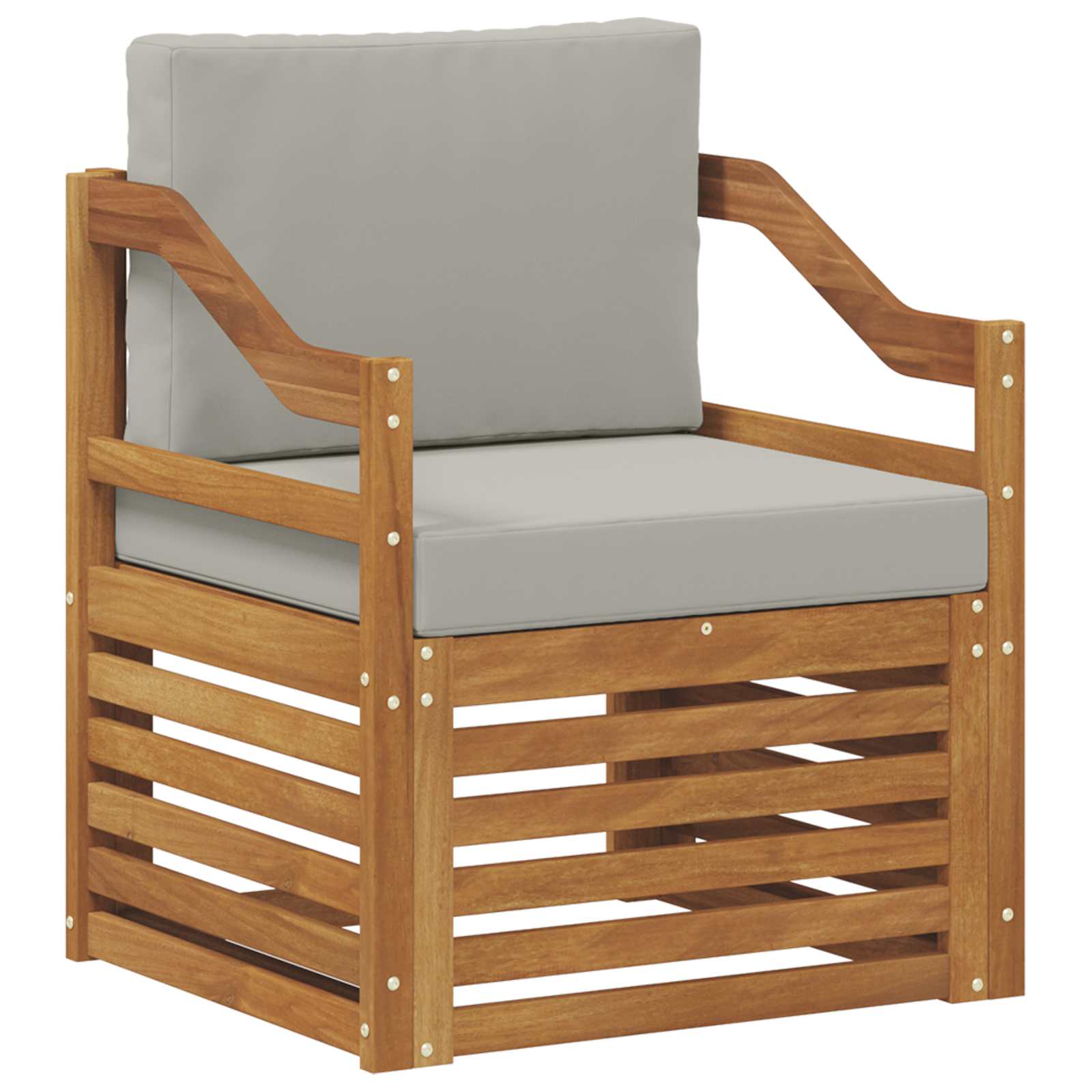 Sofa na zewnątrz Lite drewno akacjowe i poliester naturalny