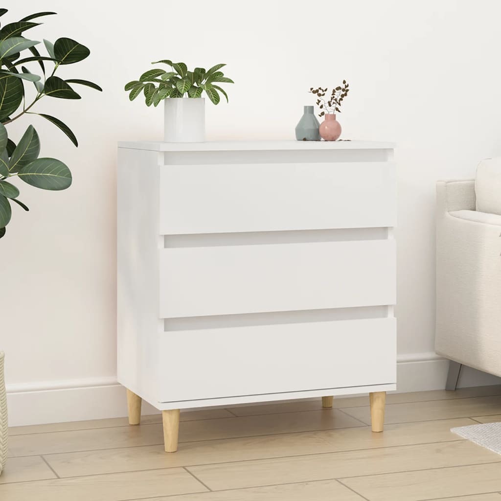 vidaXL Komoda, biała, 60x35x70 cm, materiał drewnopochodny