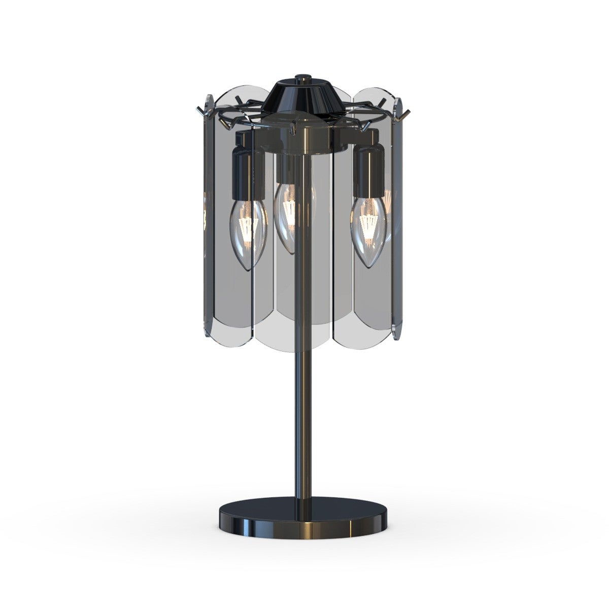 Lampa stołowa czarna szklana nowoczesna loft E14 40W Nira Zuma Line
