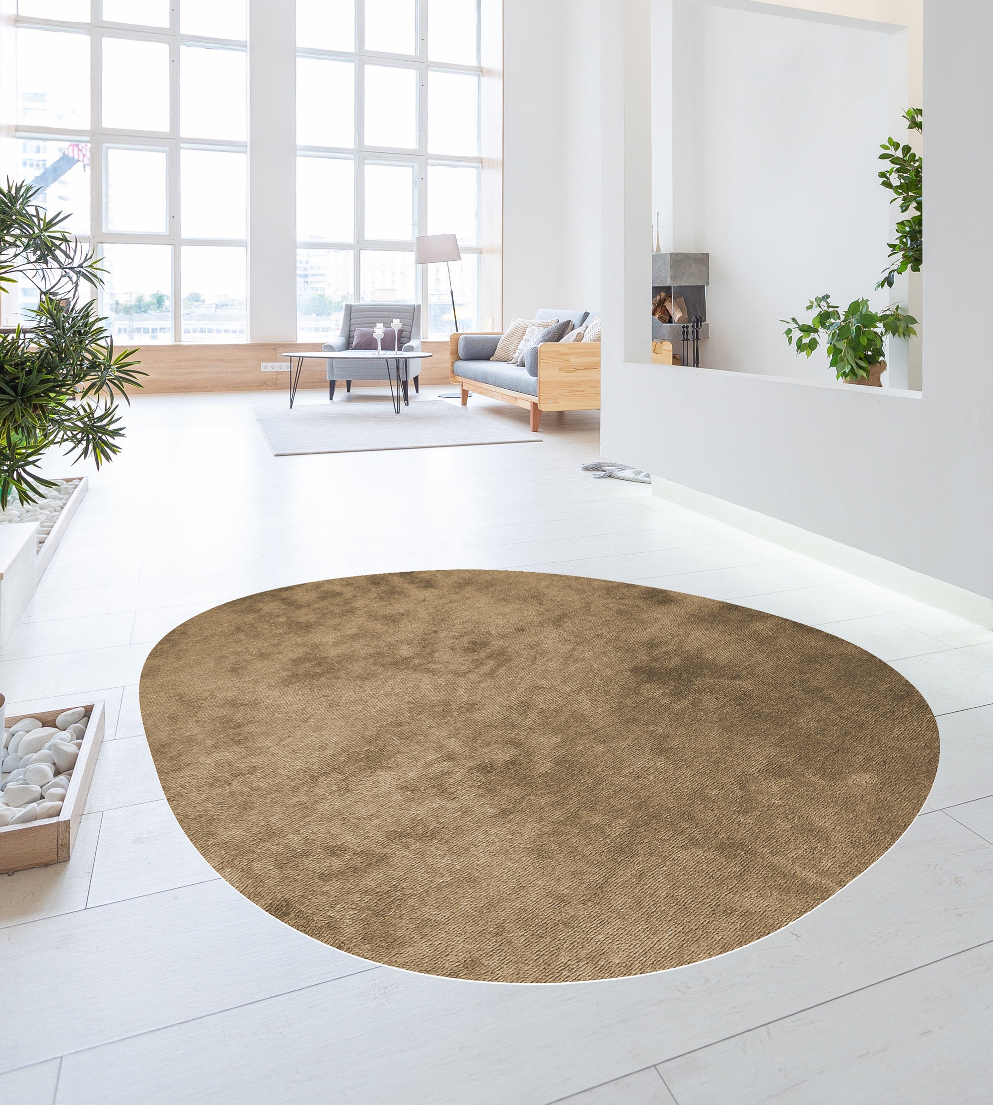 Dywan winylowy Forma Stone Colour 198x212 cm - PVC antypoślizgowy, winylowy dywan do kuchni lub salonu, zmywalny, nowoczesny styl