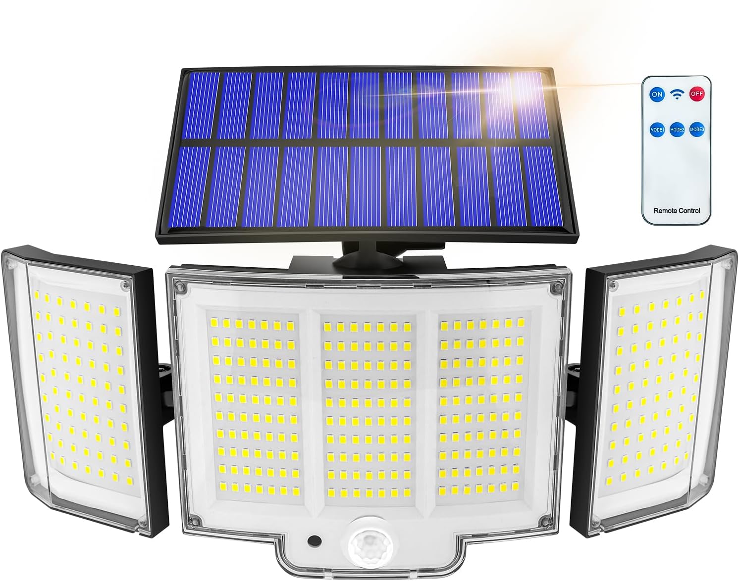 Zewnętrzna lampa solarna sztuka lm czujnik tryby mocne oświetlenie potężne zewnętrzne oświetlenie solarne zewnętrzna lampa solarna