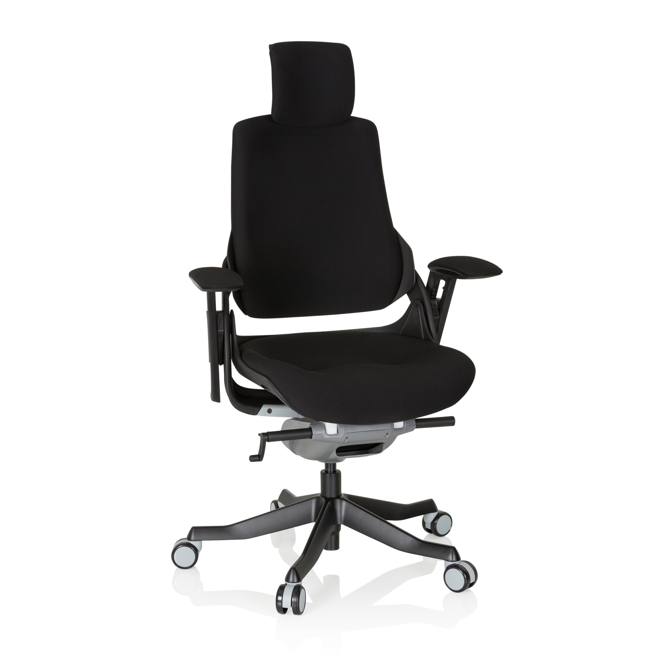 Krzesło biurowe / krzesło obrotowe SPEKTER BLACK tkanina czarna hjh OFFICE