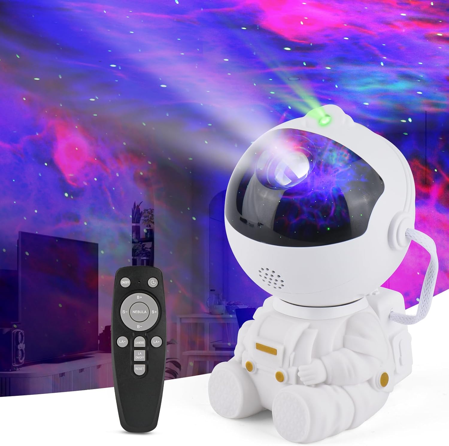 Projektor nieba gwieździstego, projektor galaktyki astronautów (z pilotem), regulowana jasność, odpowiedni do dekoracji wnętrz