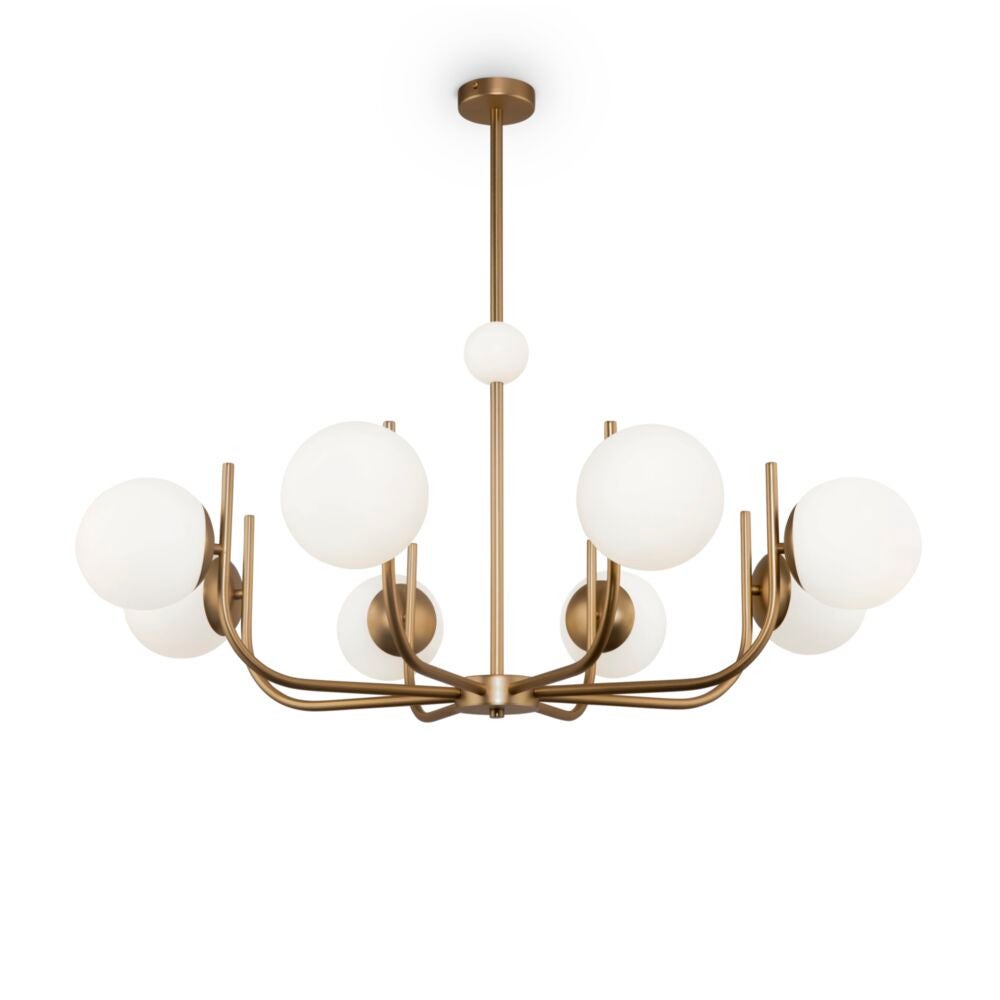 Lampa wisząca złota, białe kule Rendez-vous Maytoni MOD109PL-08BS