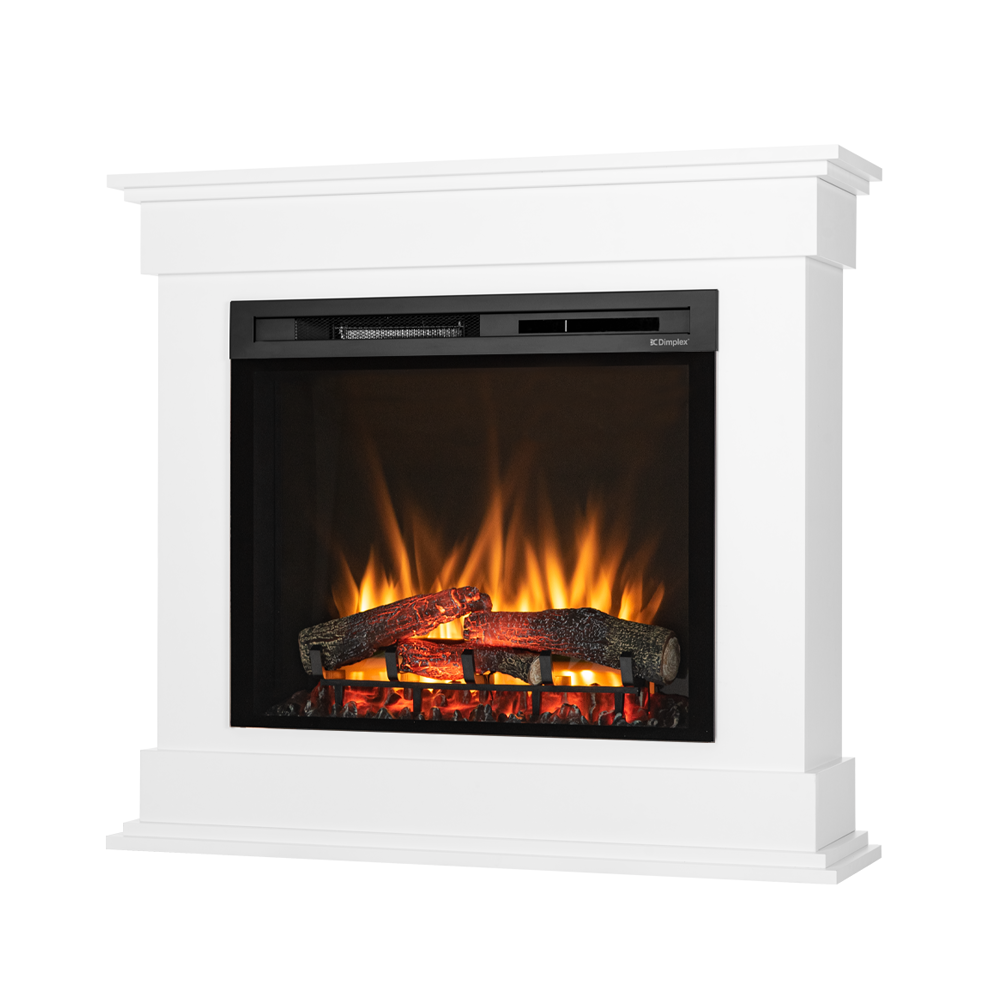 Kominek elektryczny wolnostojący 1400W LED 28" XHD funkcja grzewcza biały mat Warmtec Lenox