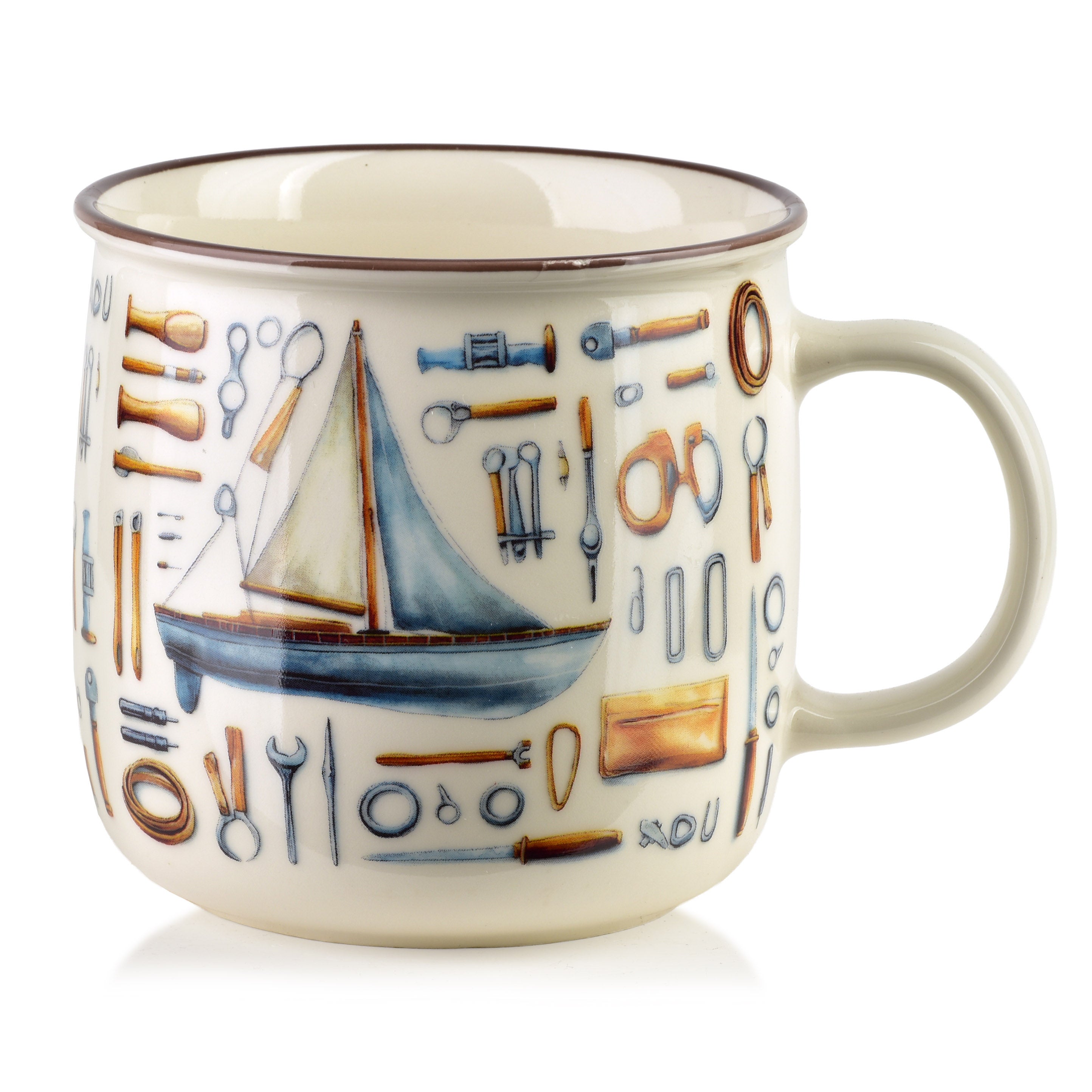 Kubek porcelana Mondex Norman 9,6x13x9,3 krem 1szt