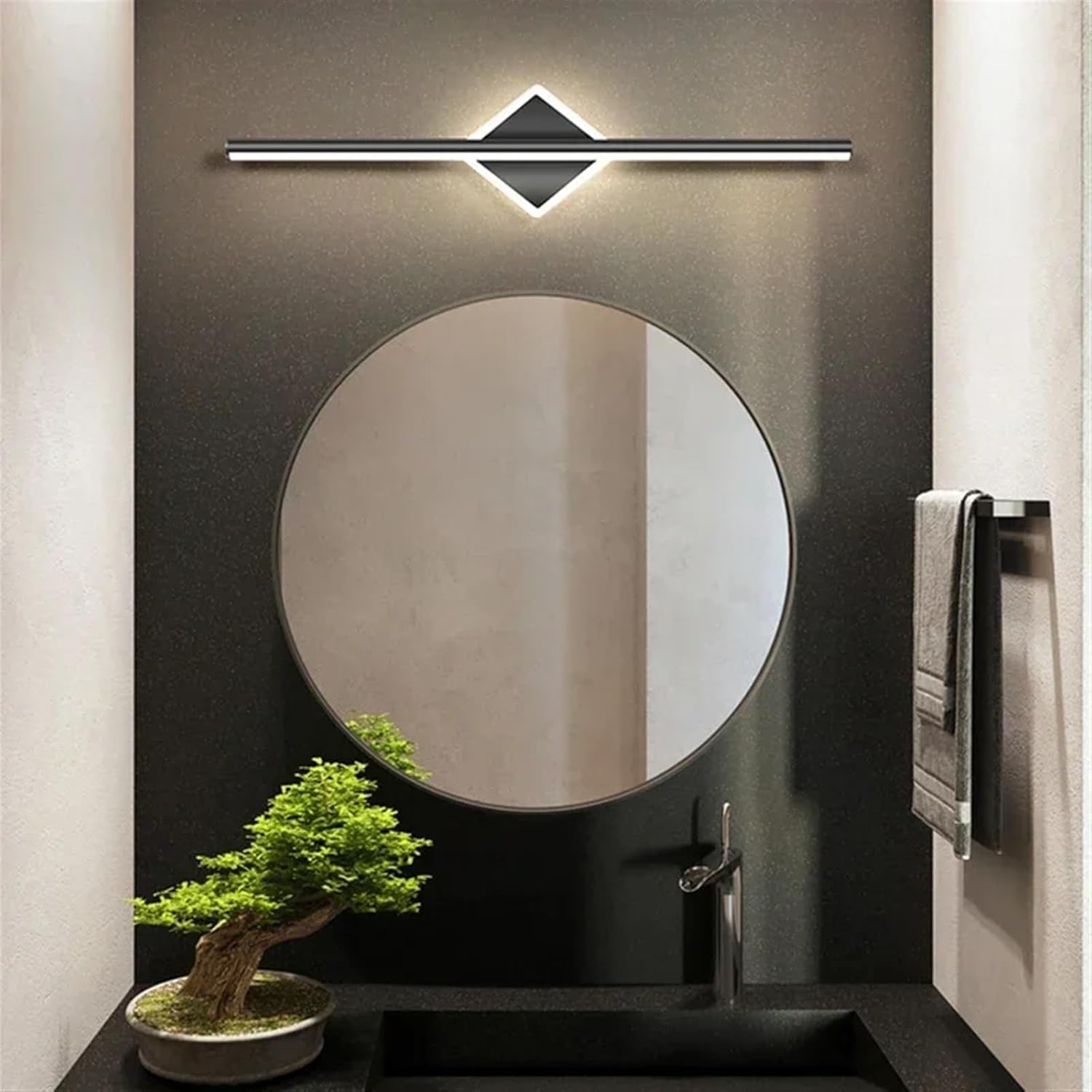 Lampa Miroir Coiffeuse Lumineuse 60cm - Oświetlenie ścienne LED 10W do vanity, Applique - Lampa Lustro do Łazienki, Światło ciepłe