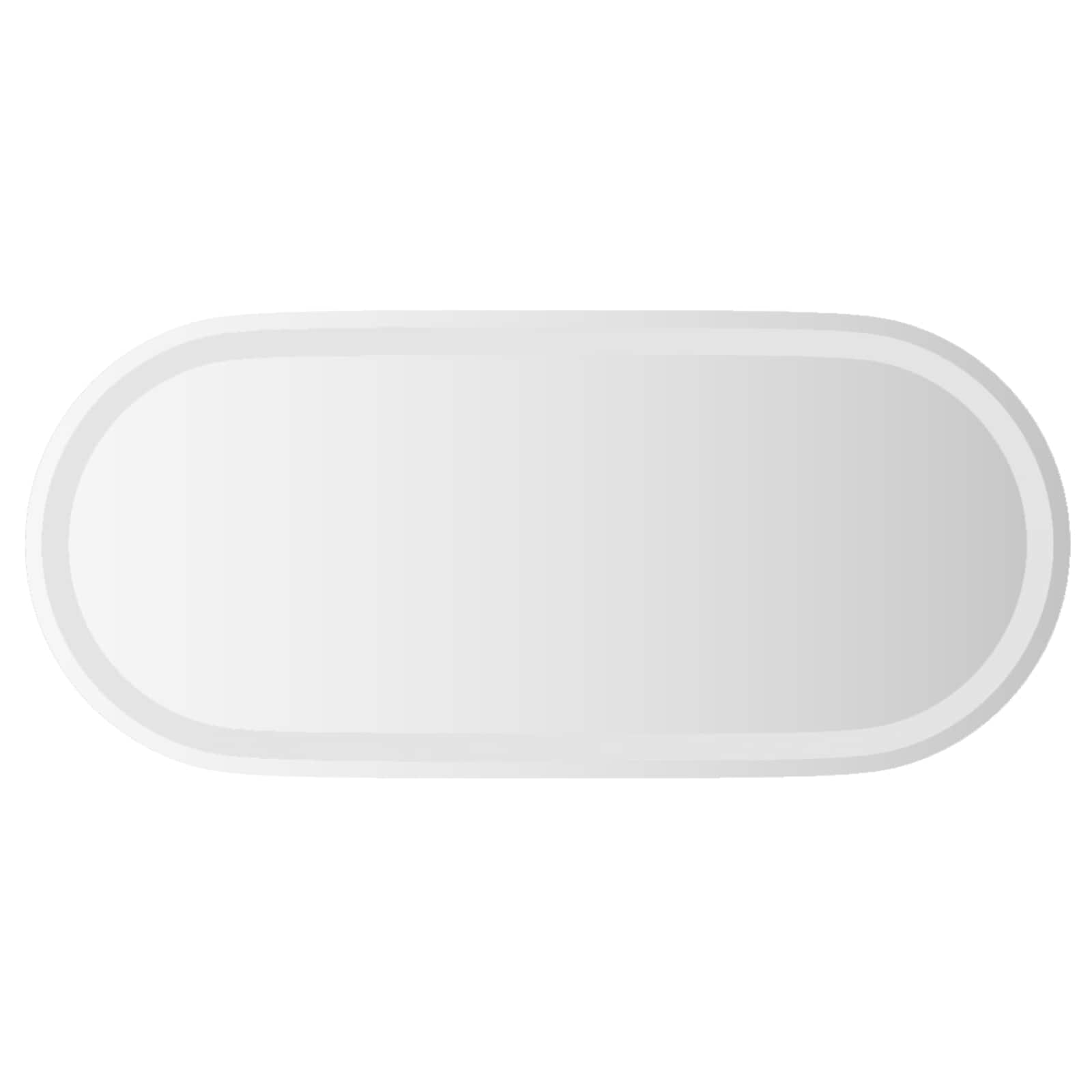 Lustro Łazienkowe Ścienne 80x35 cm z LED ze Szkła Hartowanego Przezroczyste