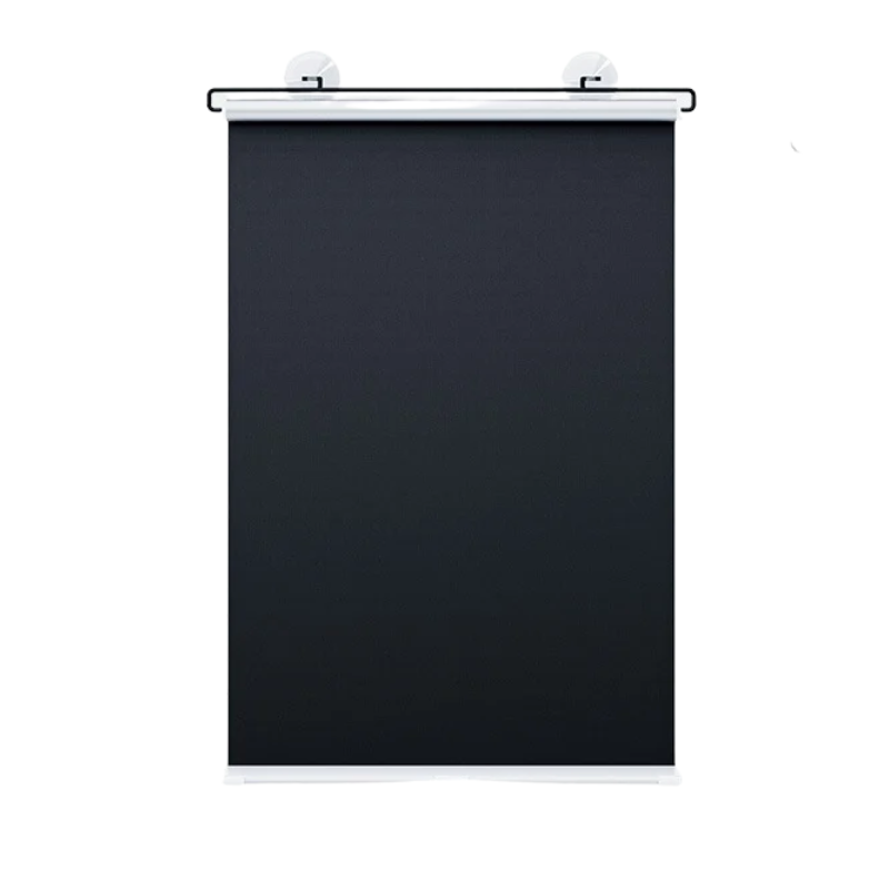 Roleta zaciemniająca, roleta całkowicie zaciemniająca, roleta przenośna z 3 przyssawkami (czarna, 40 x 125 cm).