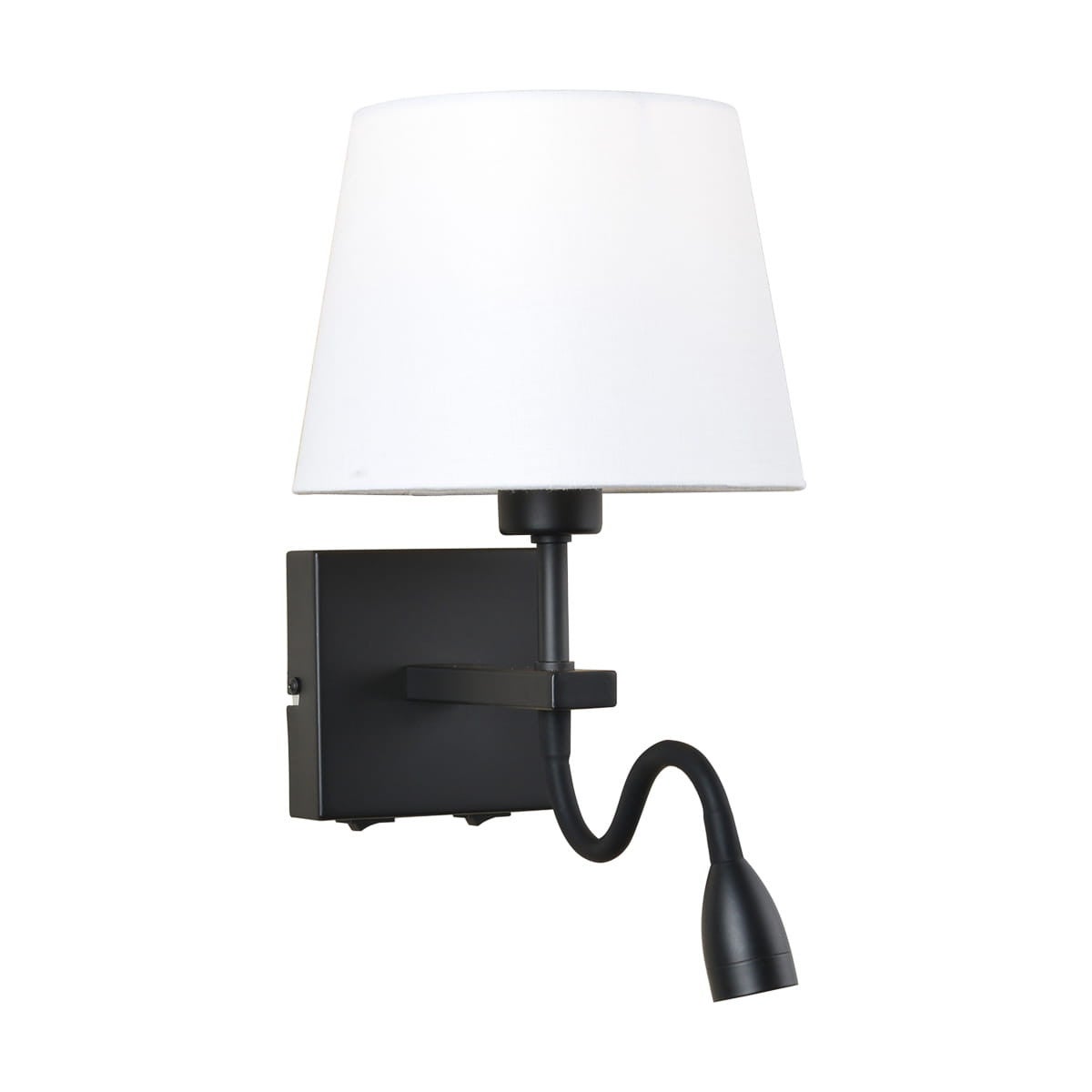 Kinkiet nowoczesny NORTE czarno-biały 2xE27x60W tkanina wym:29x23x23cm IP20 Italux