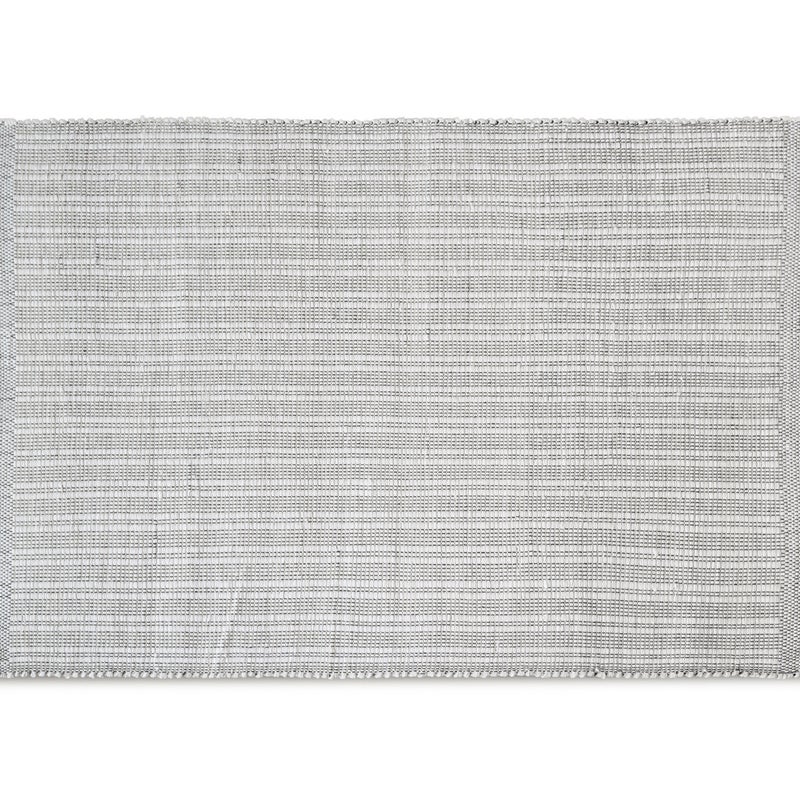 Dywan bawełniany z białym wzorem i czarnymi frędzlami 120x170cm