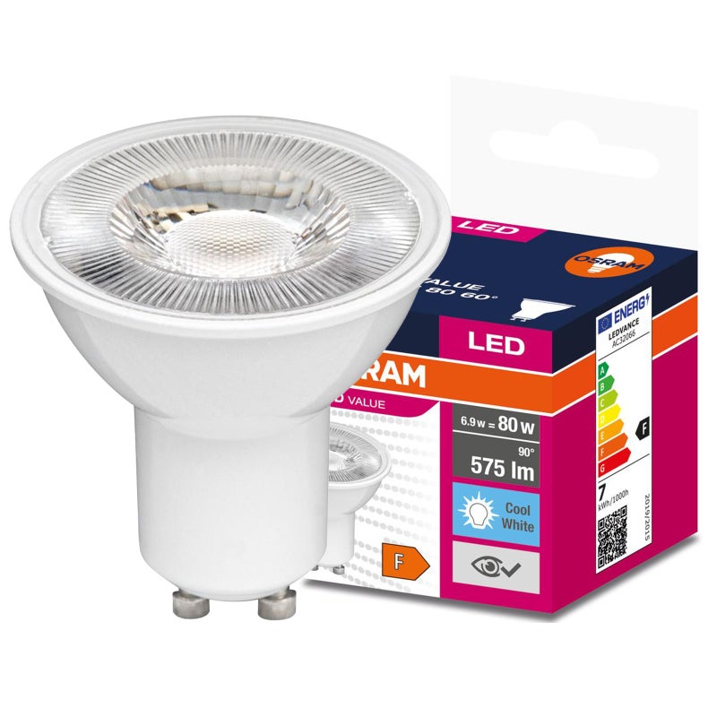 Żarówka LED PAR16 Reflektor GU10 6.9 W = 80 W 575 lm 4000K Neutralna biel 60st VALUE Osram