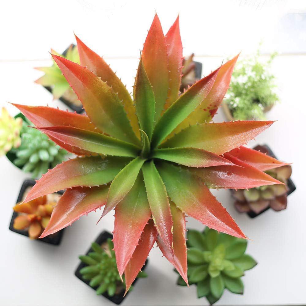 Sztuczna roślina Aloes vera – szerokość 30,5 cm Do dekoracji wnętrz i na zewnątrz, do ogrodu i łazienki