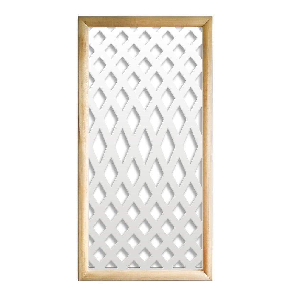 SEVILLE - Prostokątne moduły dekoracyjne z drewna i PCV - Rozmiar 47x94 cm - Grubość 47 mm - Kolor wewnętrzny BIAŁY