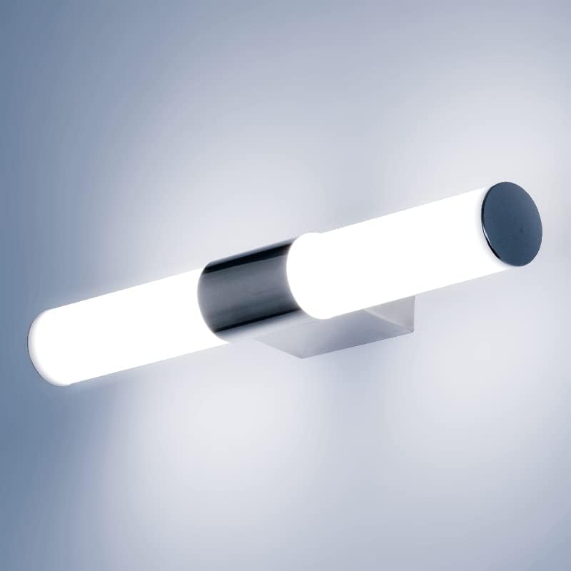 Lampa LED do lustra łazienkowego 40 cm, nowoczesne oświetlenie do makijażu 16 W, wodoodporna lampa ścienna ze stali nierdzewnej IP65 do łazienki